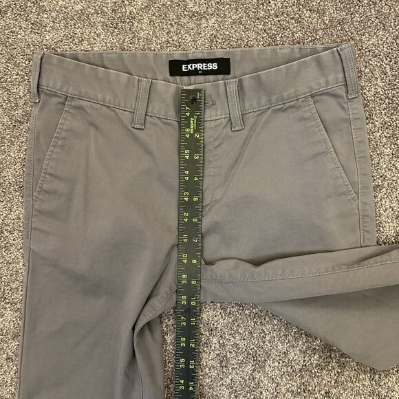 Express Men's Chino Pants Gray Skinny Stretch 365 Comfort Pockets Size 29 x 32 - Picture 8 of 16